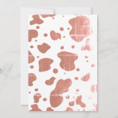 Kute Waterverf Calf Koe Birthday Pink Florals Kaart (Achterkant)