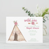 Kute Waterverf Camping Wild Een eerste verjaardag Kaart (Staand voorkant)