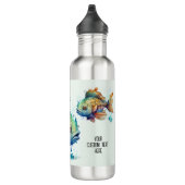 Kute Waterverf Colorful Fishing Water Bottle Waterfles (Rechts)