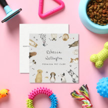 Kute Waterverf Dieren Gezelschapsdieren Diepte Ste