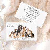 Kute waterverf dog looper boarding visitekaartje