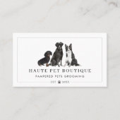 Kute Waterverf Dogs Pet Care Grooming & Salon Visitekaartje (Voorkant)