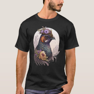 Kute Waterverf Fheasant Bird Crown Pet Bir T-shirt