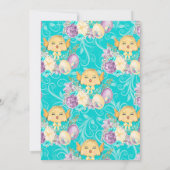 Kute Waterverf Floral Chick in Egg Easter Brunch Kaart (Achterkant)