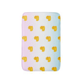 Kute waterverf gele eendenpatroon blauwe gradiënt badmat (Voorkant Verticaal)