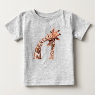 Kute Waterverf Giraffe Mam of Pap & Baby van kalf