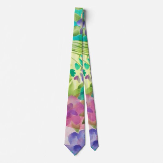 Kute Waterverf handverfontwerp Stropdas (Voorkant)