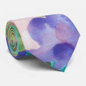 Kute Waterverf handverfontwerp Stropdas (Opgerold)