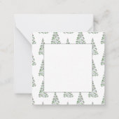 Kute Waterverf kerstboom Notitiekaartje (Achterkant)