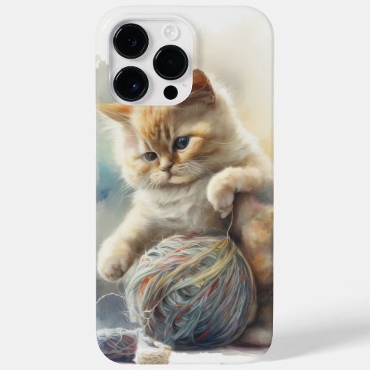 KUTE WATERVERF KITTEN MET BAL VAN GARENS Case-Mate iPhone CASE (Achterkant)