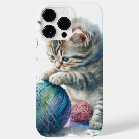 KUTE WATERVERF KITTEN MET BAL VAN GARENS Case-Mate iPhone CASE (Achterkant)