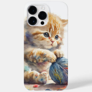 KUTE WATERVERF KITTEN MET BAL VAN GARENS Case-Mate iPhone 14 PRO MAX HOESJE
