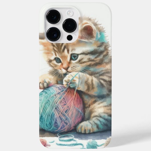 KUTE WATERVERF KITTEN MET BAL VAN GARENS Case-Mate iPhone CASE (Achterkant)
