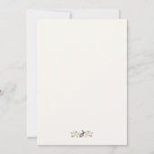 Kute waterverf konijn met bloemen bedankkaart (Achterkant)