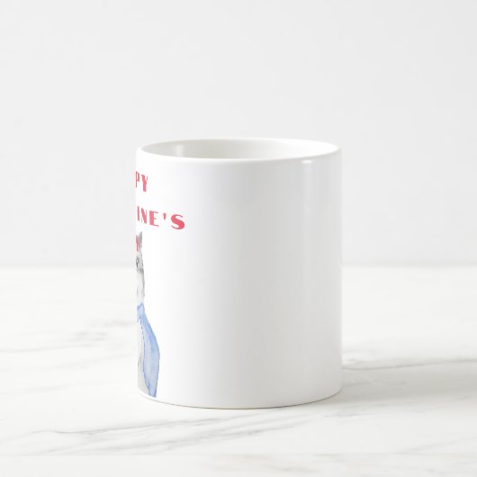 Kute waterverf kwetse katten op Valentijnsdag Magische Mok (Center)