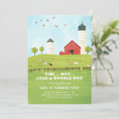 Kute Waterverf landbouwhuisdieren Gejaard Kaart (Staand voorkant)