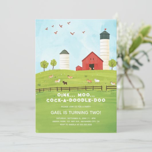 Kute Waterverf landbouwhuisdieren Gejaard Kaart