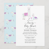 Kute Waterverf Llama-themad per Baby shower Kaart (Voorkant / Achterkant)