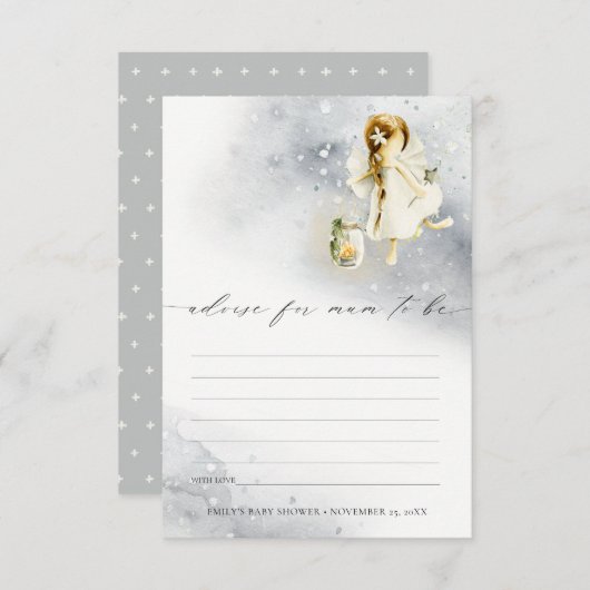 Kute Waterverf, luchtadvisering bij de moeder van  Informatiekaartje (Voorkant / Achterkant)