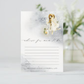 Kute Waterverf, luchtadvisering bij de moeder van  Informatiekaartje (Staand voorkant)