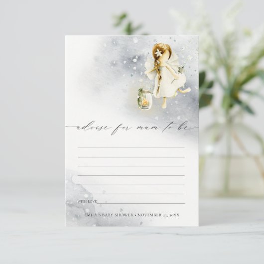 Kute Waterverf, luchtadvisering bij de moeder van  Informatiekaartje (Staand voorkant)