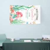 Kute Waterverf Mermaid under the Zee Birthday Ban Spandoek (Beurs)