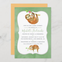 Kute Waterverf met het thema Baby shower Uitnodige