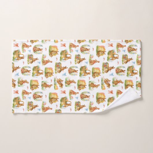 Kute waterverf-oosterkonijnen bad handdoek (Handdoek)