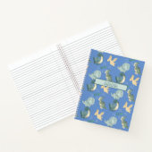 Kute Waterverf op Light Blue Dinosaur Pattern Notitieboek (Binnen)