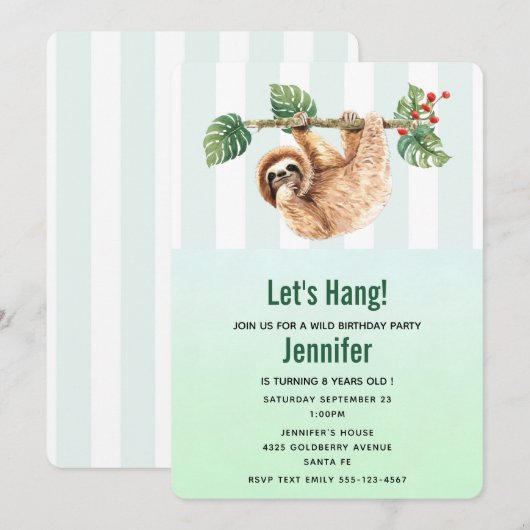 Kute Waterverf op zaterdag Kaart (Voorkant / Achterkant)