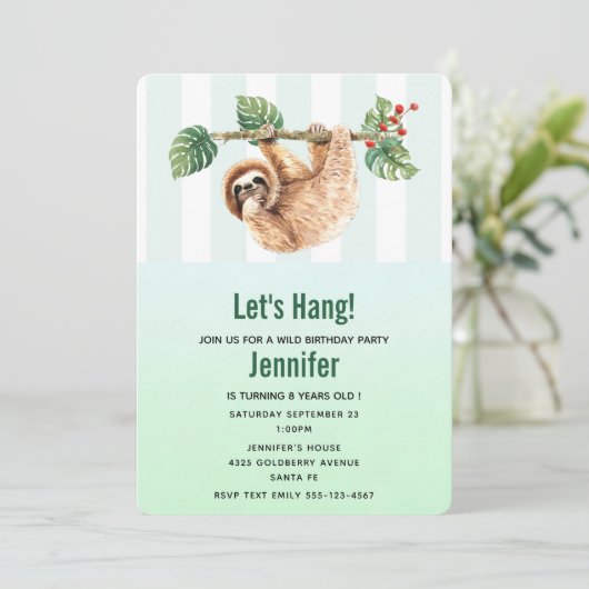 Kute Waterverf op zaterdag Kaart (Staand voorkant)