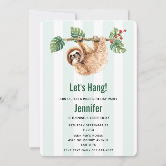 Kute Waterverf op zaterdag Kaart (Voorkant)