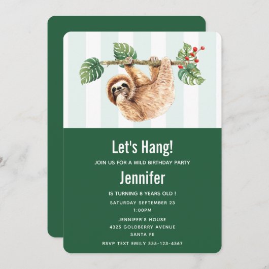 Kute Waterverf op zaterdag Kaart (Voorkant / Achterkant)