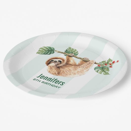 Kute Waterverf op zaterdag Papieren Bordje (Gekanteld)