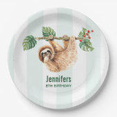 Kute Waterverf op zaterdag Papieren Bordje (Voorkant)