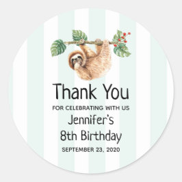 Kute Waterverf op zaterdag Ronde Sticker