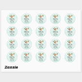 Kute Waterverf op zaterdag Ronde Sticker (Vel)
