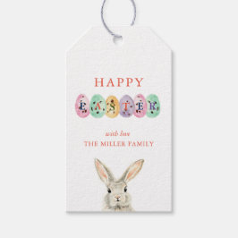 Kute waterverf paasbundel en eieren voor tassen cadeaulabel