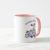 Kute Waterverf PaasBunny met bloemen Mok (Voorkant rechts)