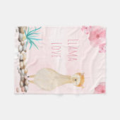 Kute Waterverf Pastel No Probllama Llama Nursery Fleece Deken (Voorkant (Horizontaal))