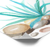 Kute Waterverf Pastel No Probllama Llama Nursery Poster (Hoek)