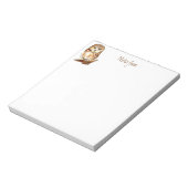 Kute Waterverf Saw Whet Owl, Bird, Animal Notitieblok (Linkerzijde)