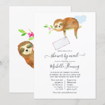 Kute Waterverf Sleuf het Baby shower per post