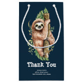Kute Waterverf Sloth & Tropical Leaves Hartelijk d Klein Cadeauzakje (Achterkant)