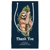 Kute Waterverf Sloth & Tropical Leaves Hartelijk d Klein Cadeauzakje (Voorkant)