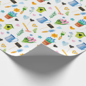 Kute Waterverf Spring Flower Pattern Happy Paast Cadeaupapier (Hoek)