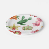 Kute Waterverf Succulent hand getrokken patroon Papieren Bordje (Gekanteld)