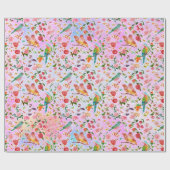 Kute Waterverf vogelwrapppapier Cadeaupapier (Vlak)