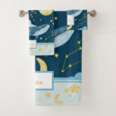 Kute Waterverf Whales Seamless Pattern Kinder Bad Handdoek (Insitu)
