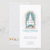 Kute We hebben een nieuwe House Flat Holiday Card (Voorkant / Achterkant)